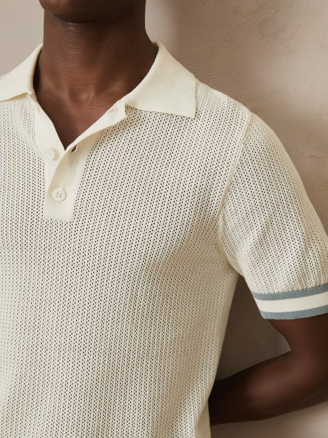 Reiss | | Ché Cotton Knit Polo Shirt in White