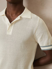 Reiss | | Ché Cotton Knit Polo Shirt in White