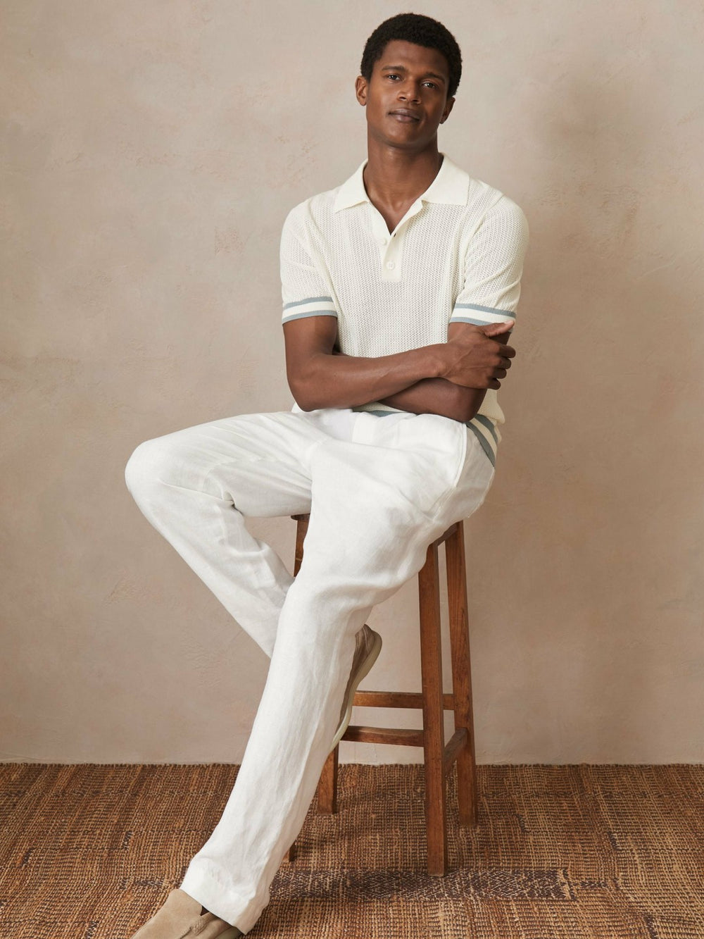 Reiss | | Ché Cotton Knit Polo Shirt in White