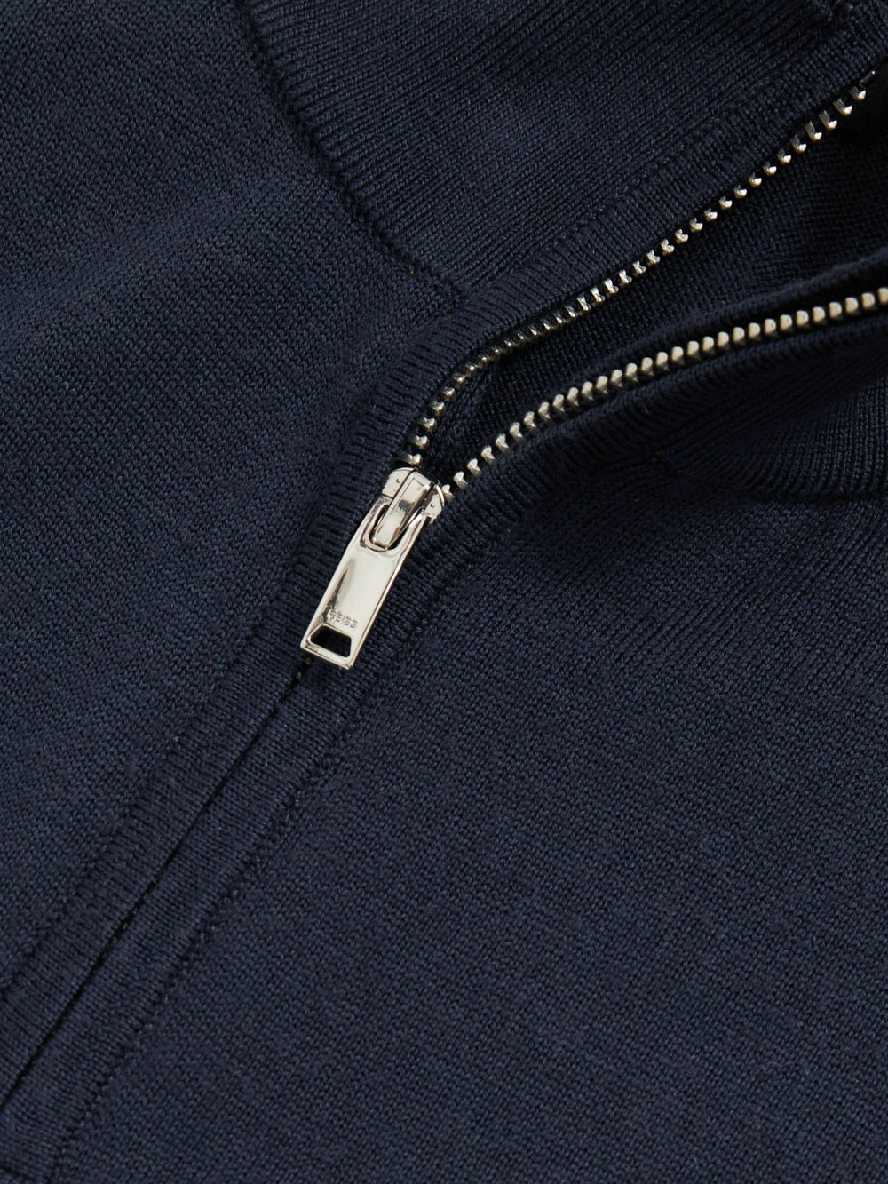 Reiss | Merino Wool Half-Zip Jumper in Midnight Navy