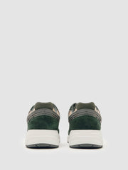Reiss | Panelled Running Trainers in Forest Green/Stone
