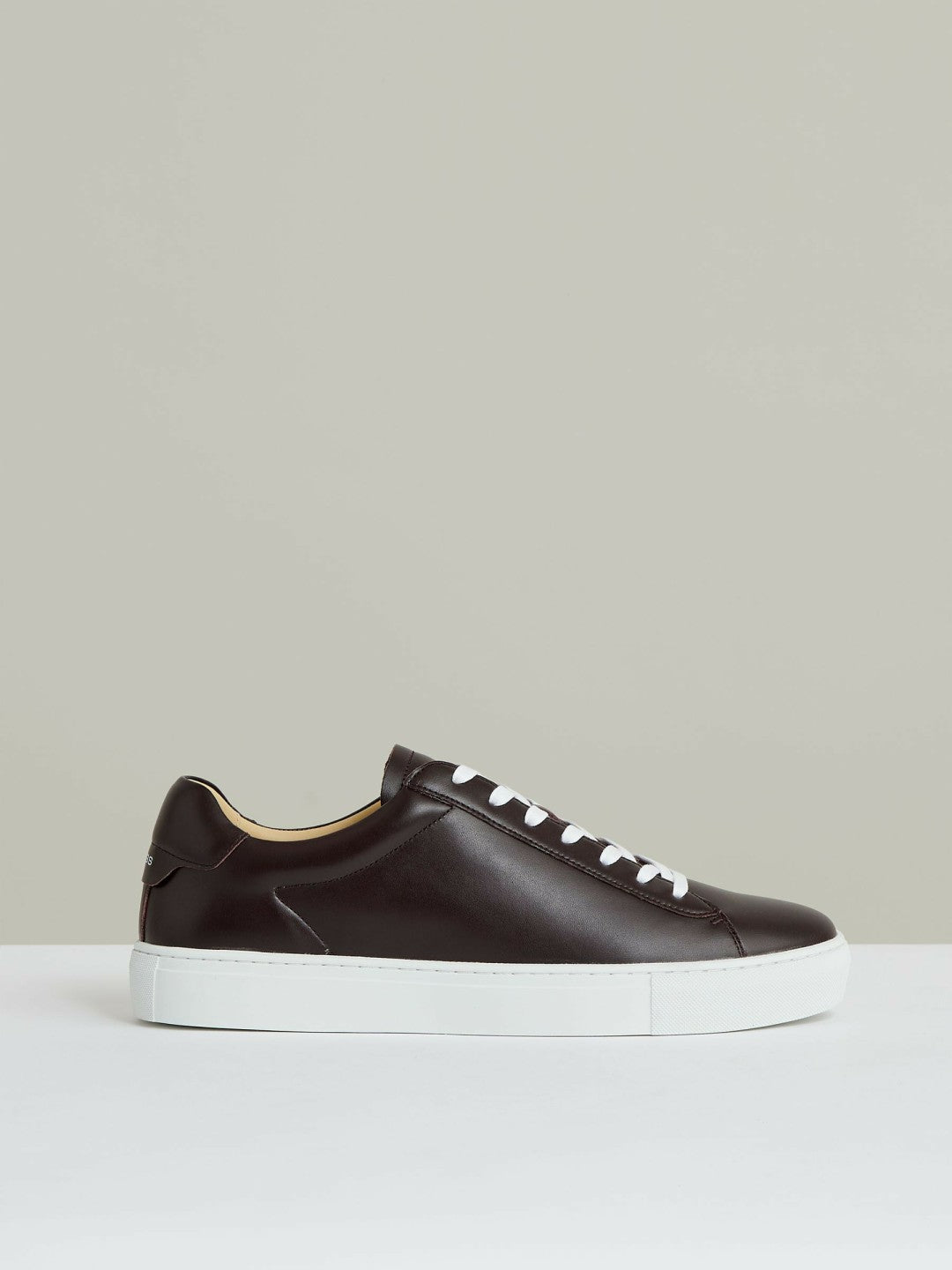 Reiss | Leather Low-Top Trainers in Plum Purple