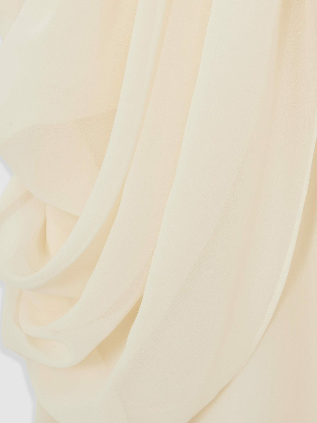 Reiss | Draped Chiffon Sleeveless Mini Dress in Ivory