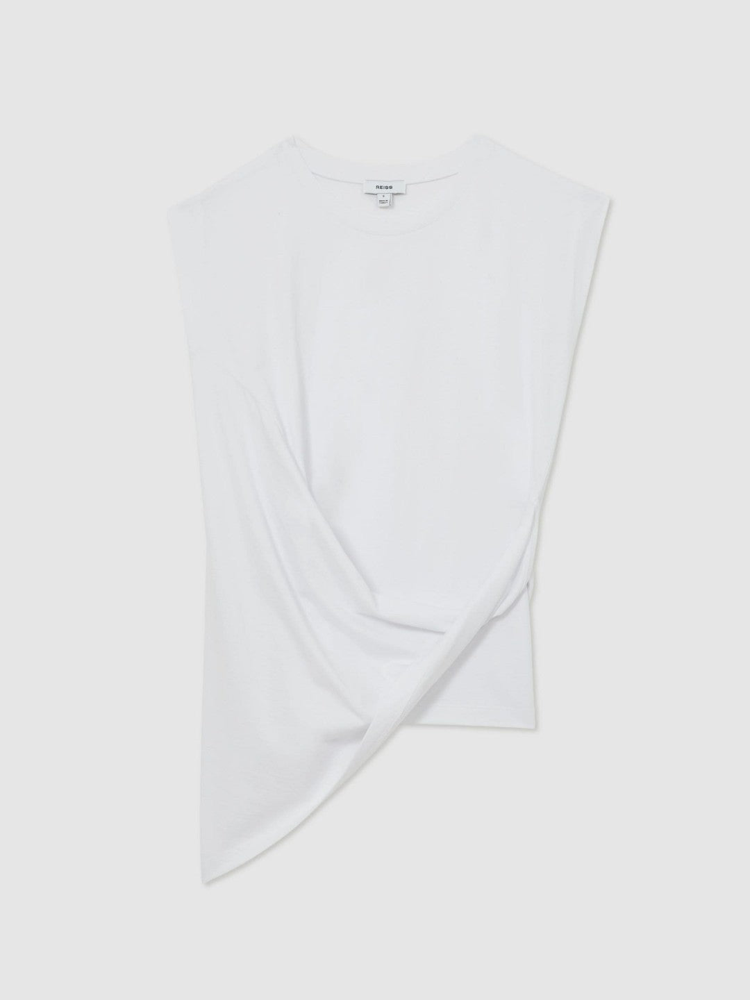 Reiss | Cotton Drape T-Shirt in White