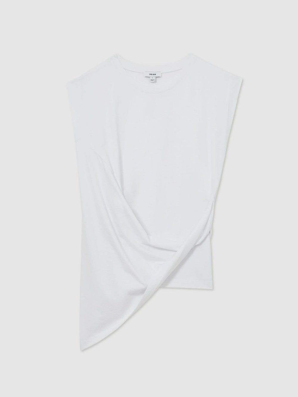Reiss | Cotton Drape T-Shirt in White
