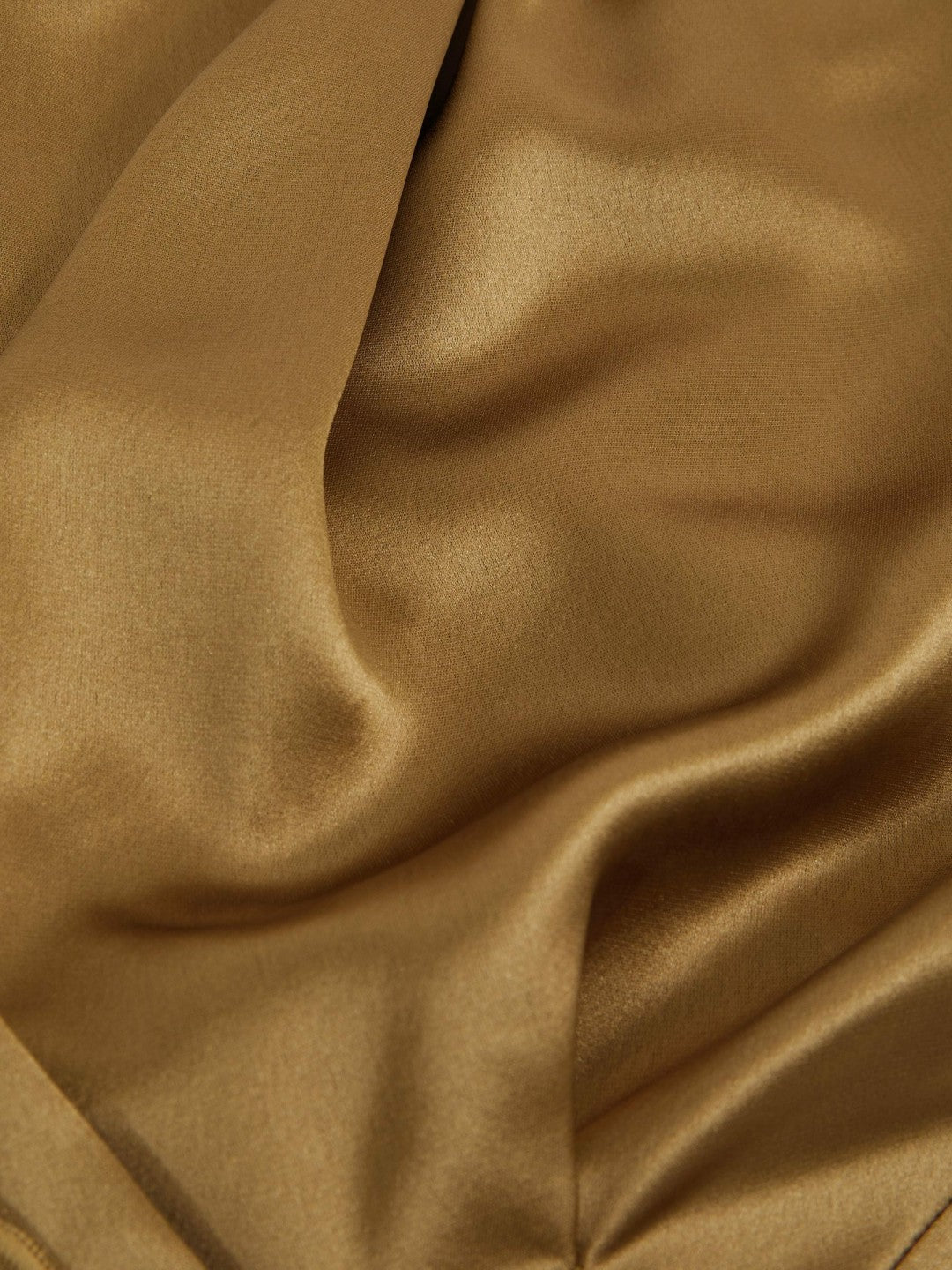 Reiss | Acler Draped Satin Midi Dress in Gold Moss