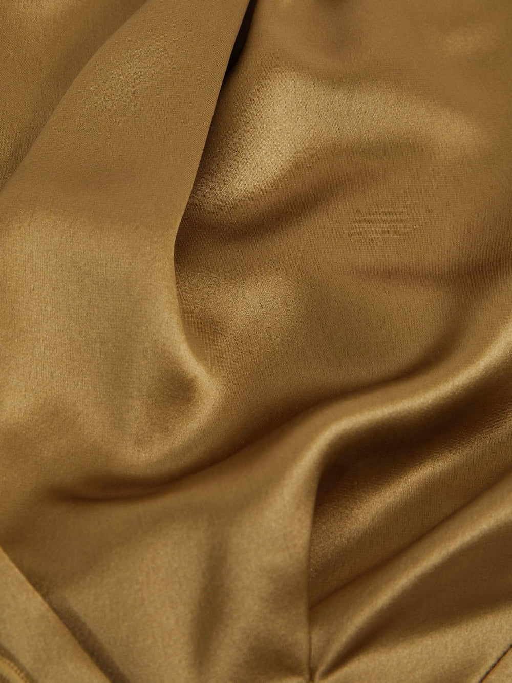 Reiss | Acler Draped Satin Midi Dress in Gold Moss