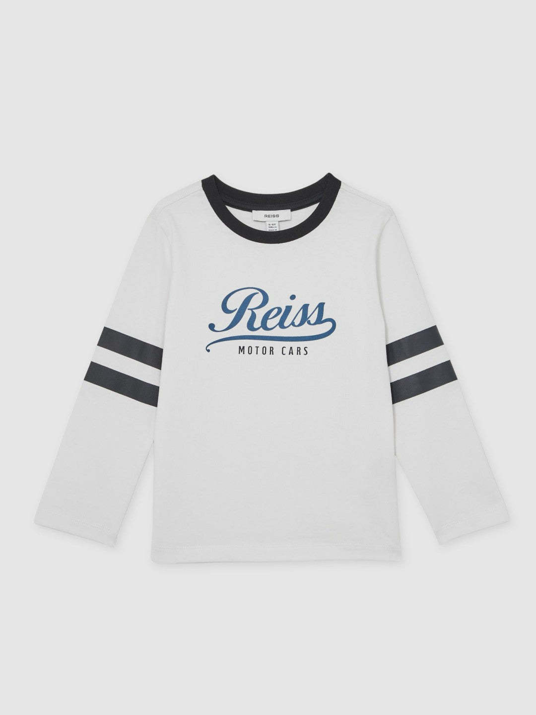 Reiss | 3-9 yrs Cotton Motor Cars Logo T-Shirt in White/Blue