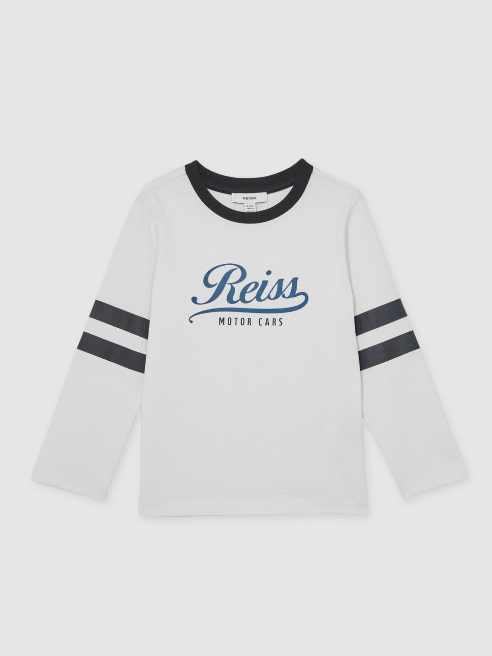 Reiss | 3-9 yrs Cotton Motor Cars Logo T-Shirt in White/Blue
