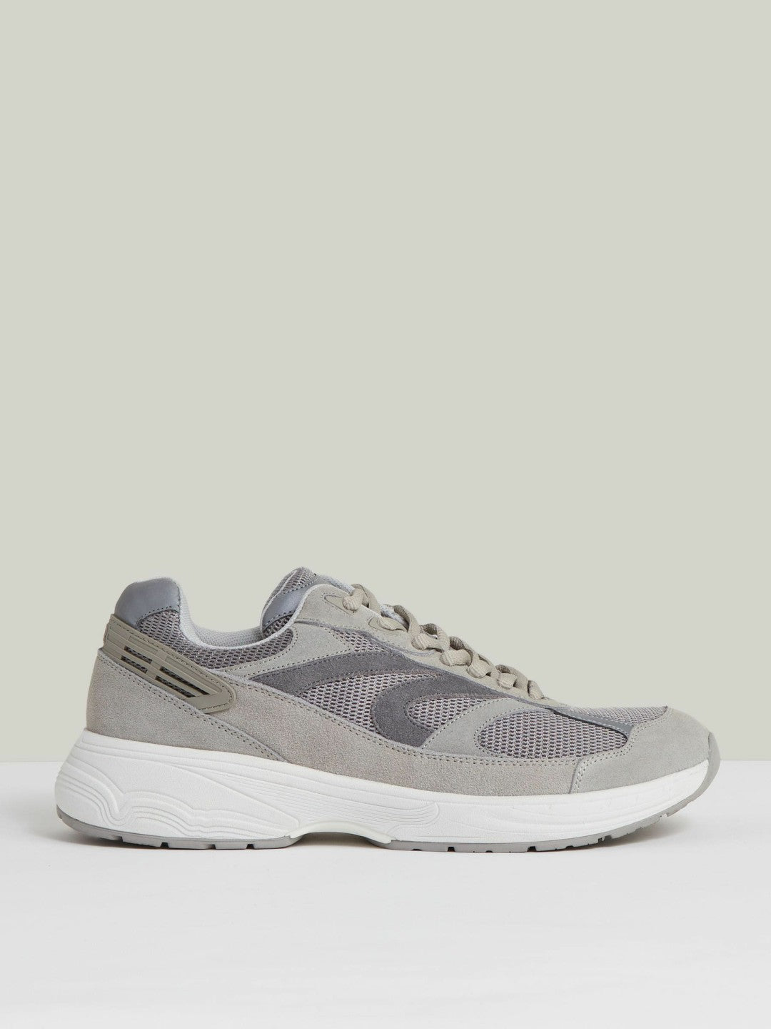 Reiss | Panelled Running Trainers in Grey