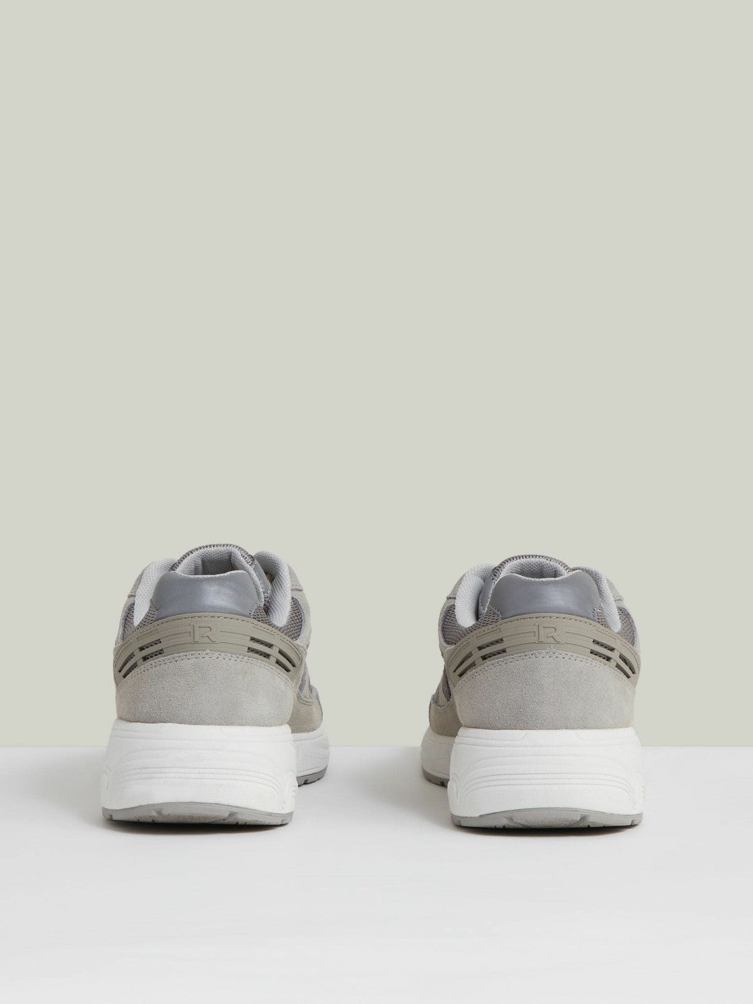 Reiss | Panelled Running Trainers in Grey