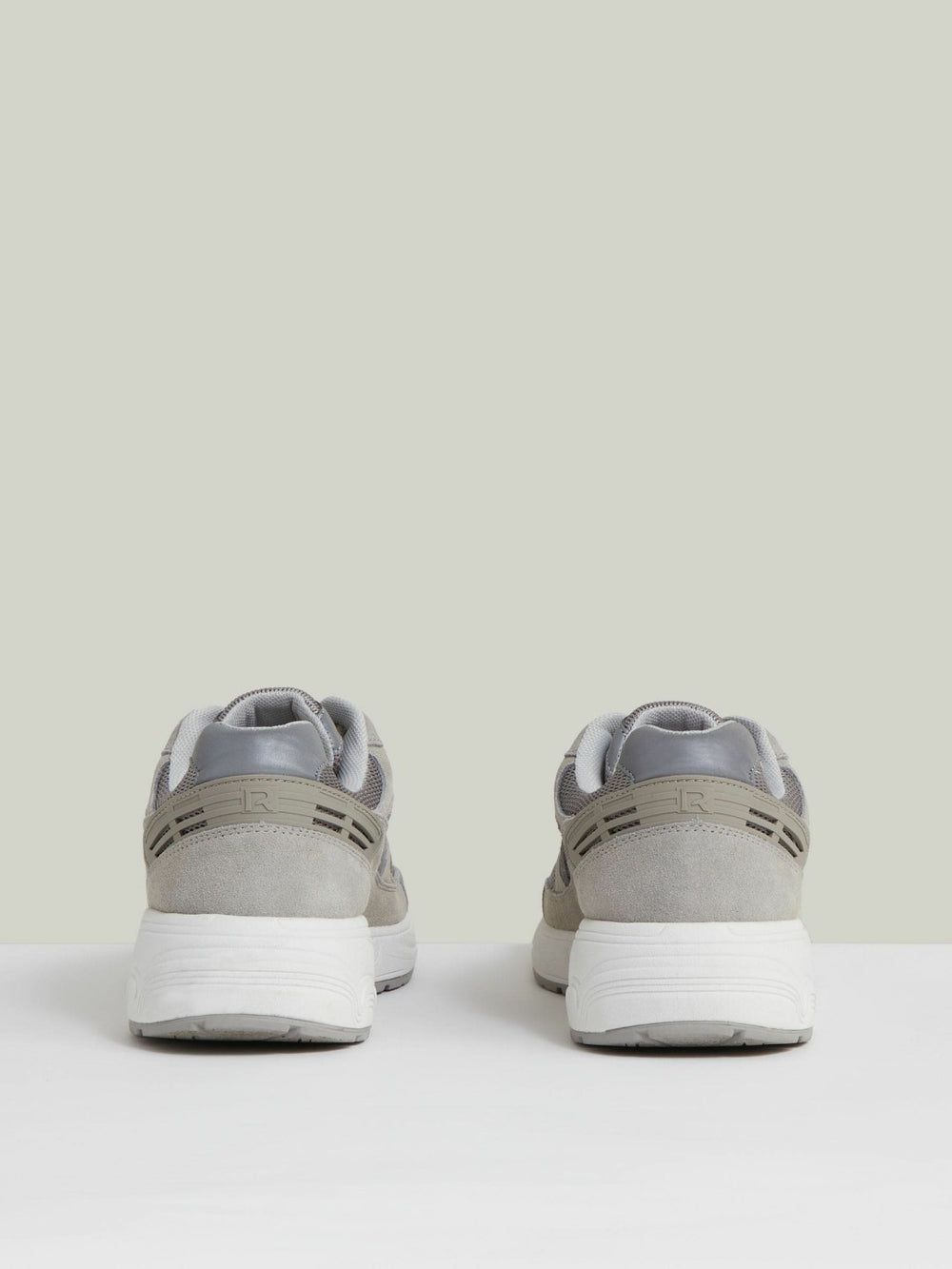 Reiss | Panelled Running Trainers in Grey