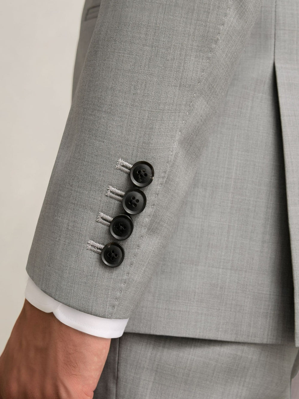 Reiss | Slim-Fit Wool Single Breasted Suit Blazer in Mid Grey