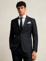 Reiss | Slim-Fit Wool Single Breasted Check Suit Blazer in Navy