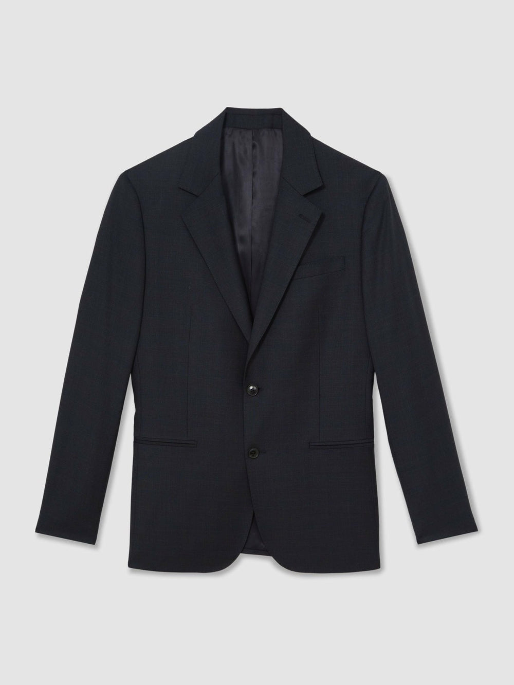 Reiss | Slim-Fit Wool Single Breasted Check Suit Blazer in Navy