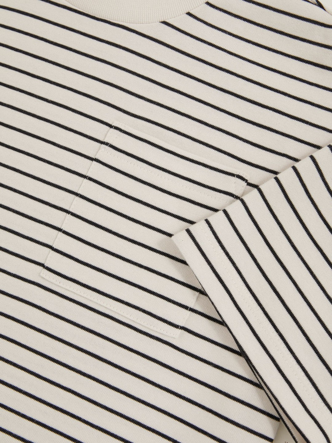 Reiss | 13-14 yrs Cotton-Blend Stripe T-Shirt in White/Navy