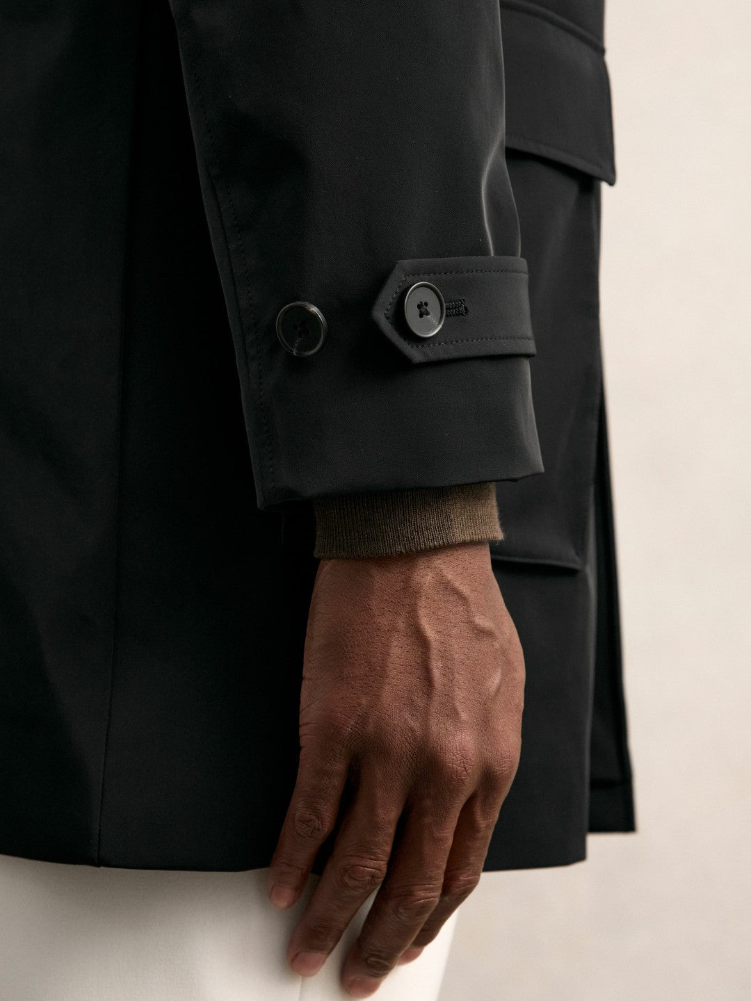 Reiss | Hybrid Removable-Gilet Overcoat in Black