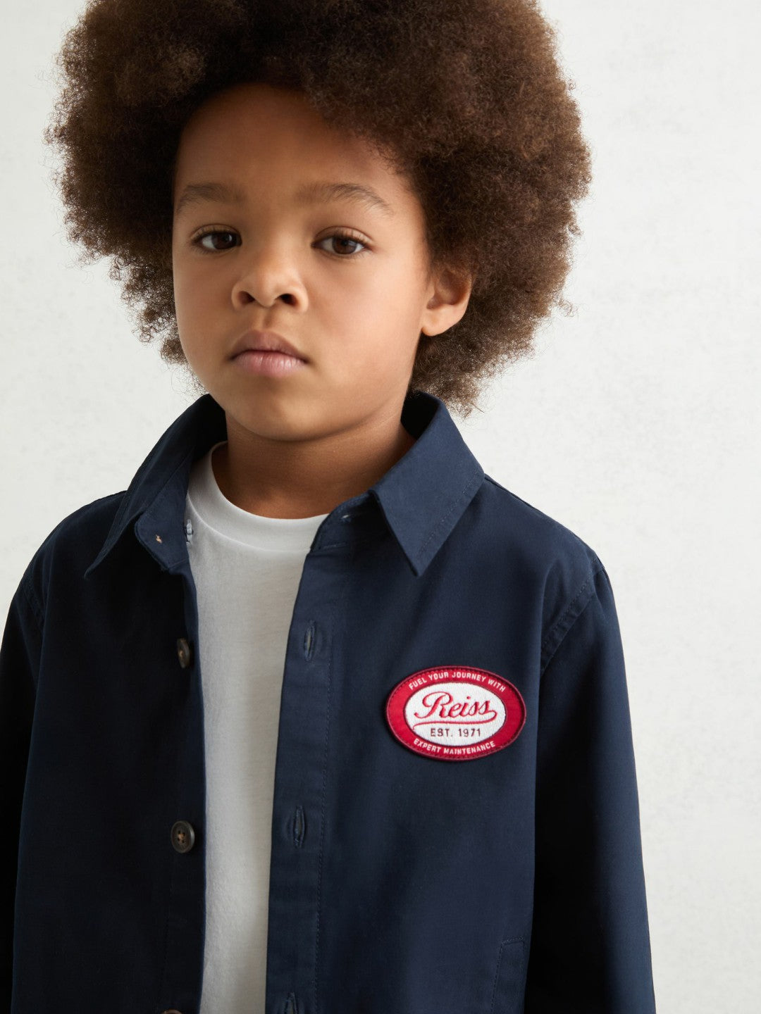 Reiss | Cotton Removable-Hood Motor Cars Jacket in Navy
