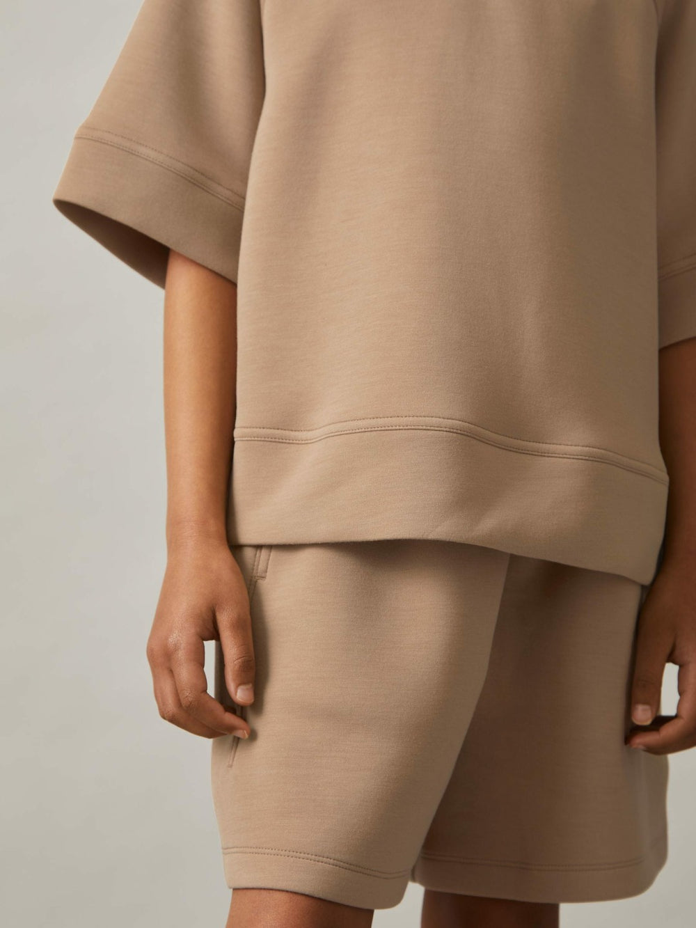 Reiss | 9-13 yrs Modal-Blend Sweatshirt And Shorts Set in Mink