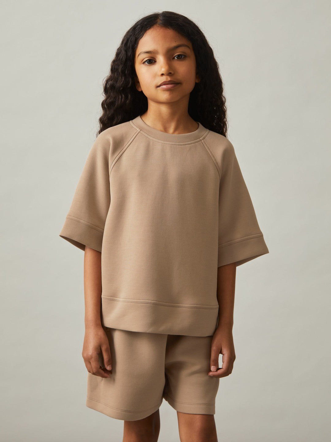 Reiss | 3-9 yrs Modal-Blend Sweatshirt And Shorts Set in Mink