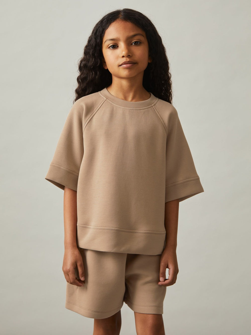 Reiss | 3-9 yrs Modal-Blend Sweatshirt And Shorts Set in Mink