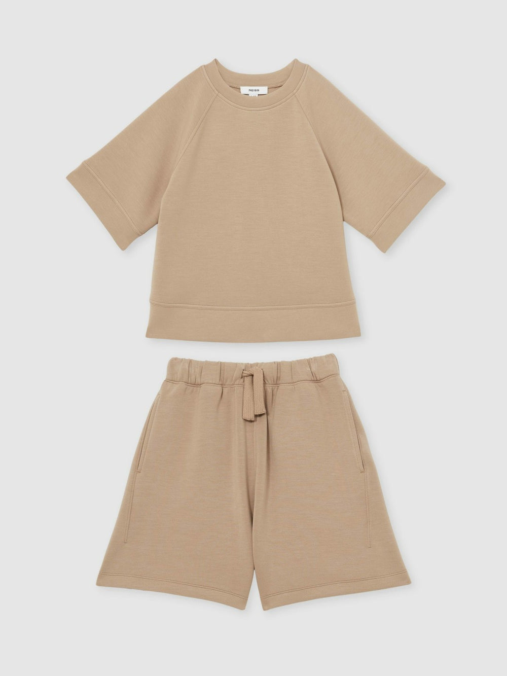 Reiss | 13-14 yrs Modal-Blend Sweatshirt And Shorts Set in Mink