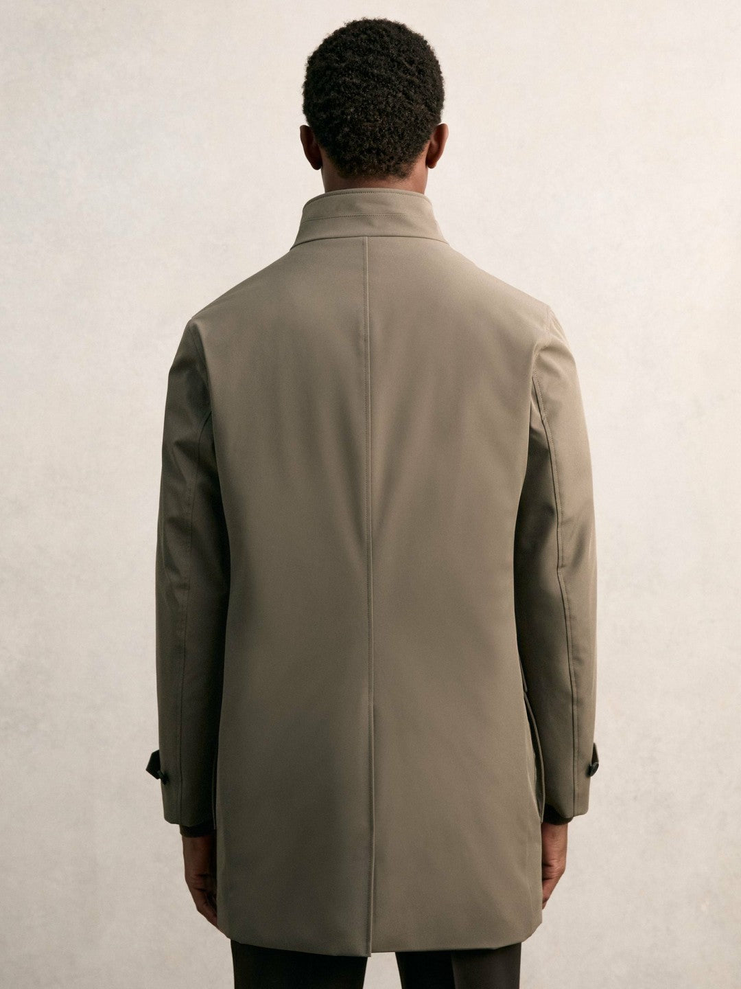 Reiss | Hybrid Removable-Gilet Overcoat in Mushroom Brown
