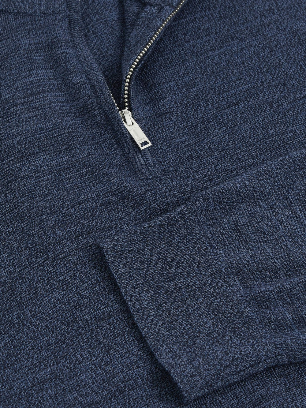 Reiss | Merino Wool Half-Zip Jumper in Denim Jaspe