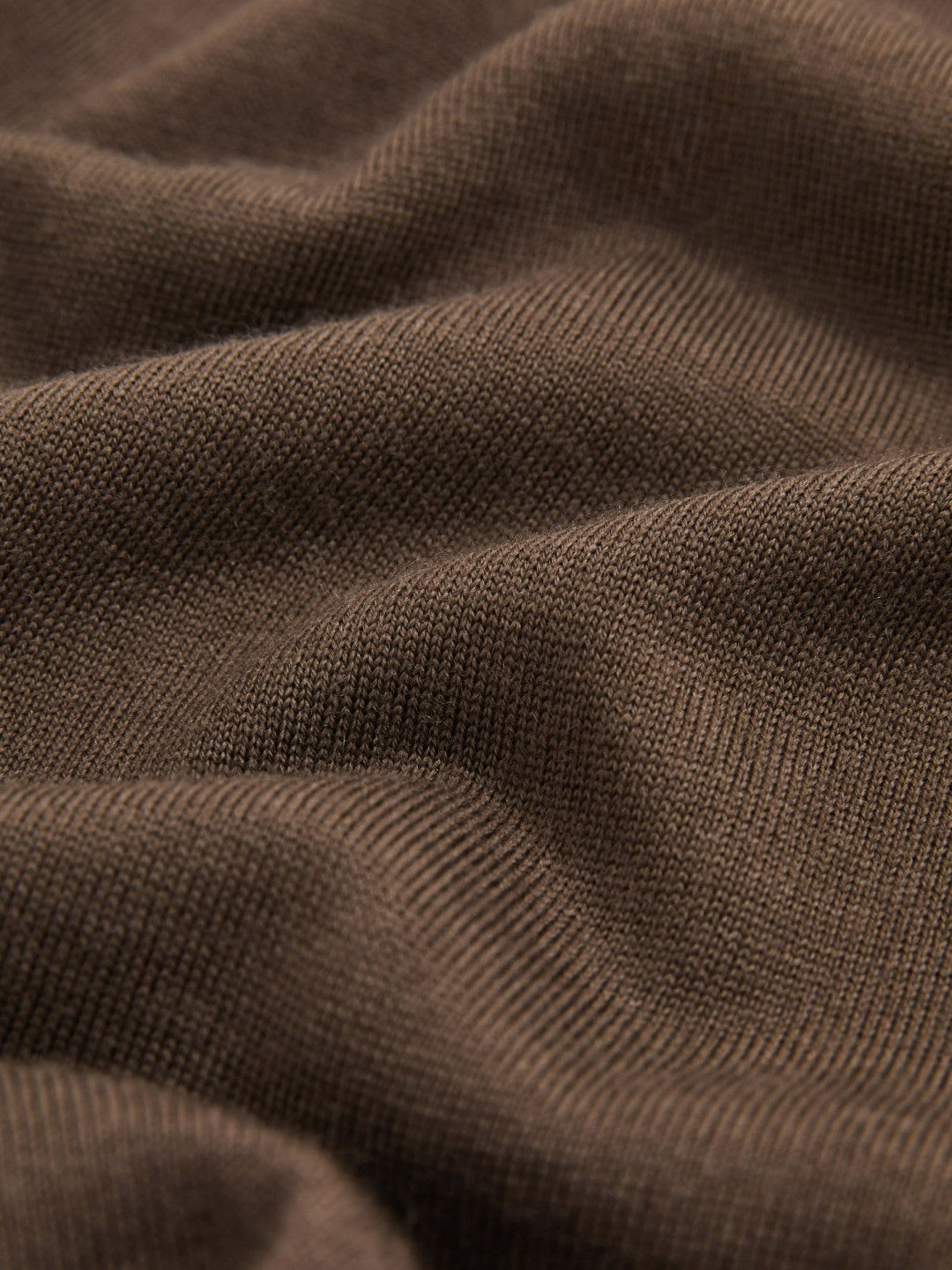 Reiss | Merino-Wool Crew-Neck Jumper in Chocolate Brown