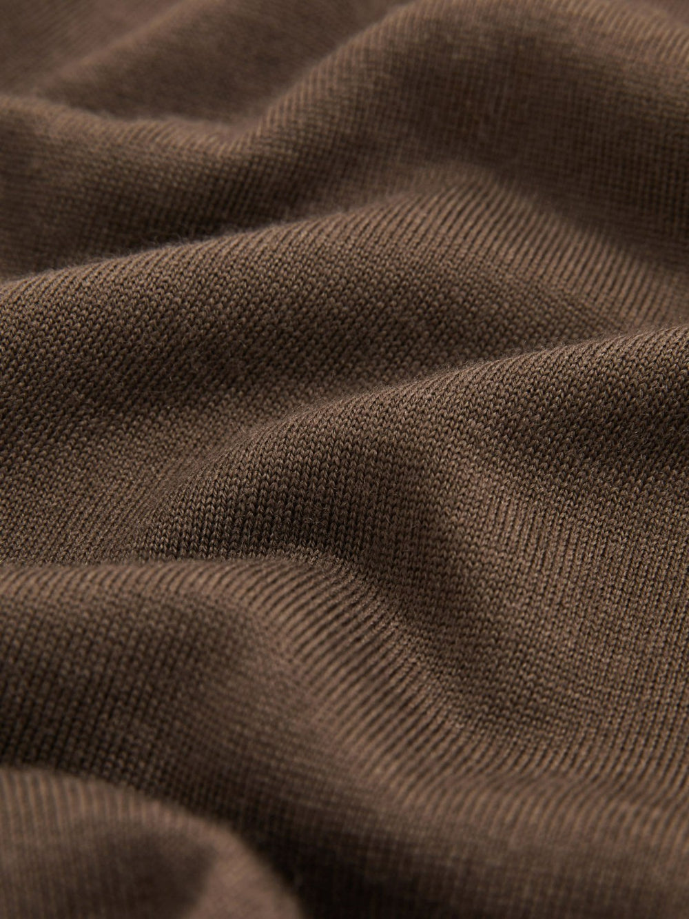 Reiss | Merino-Wool Crew-Neck Jumper in Chocolate Brown