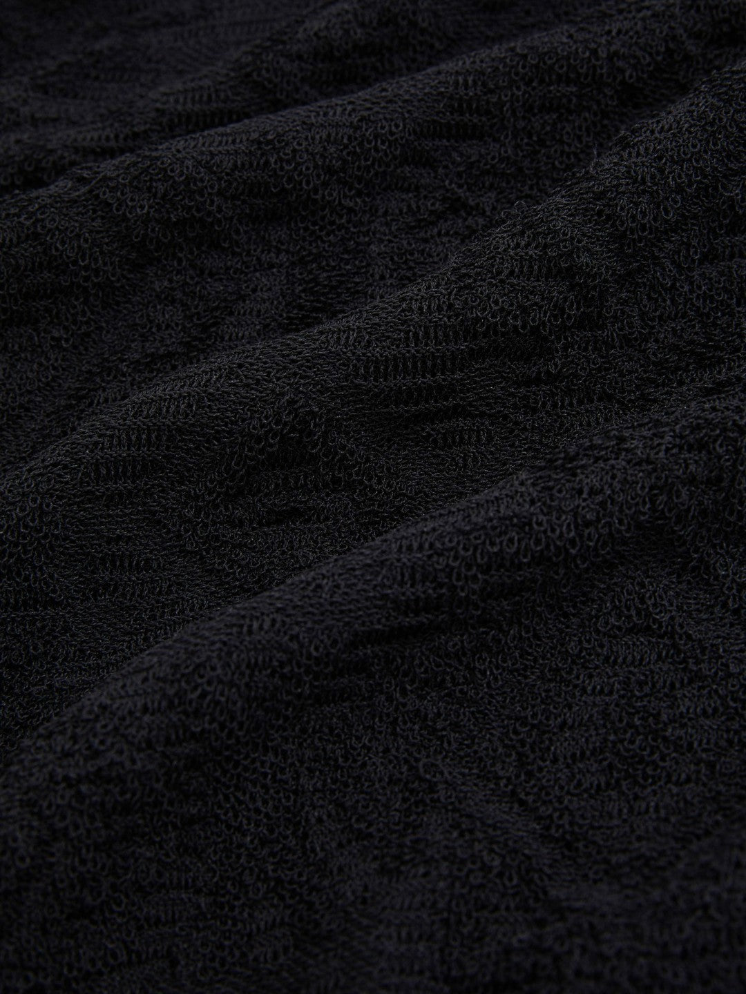 Reiss | Jacquard Loop-Stitch Polo Shirt in Navy