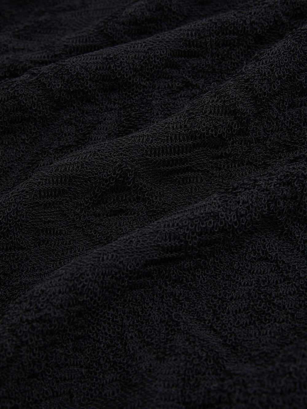 Reiss | Jacquard Loop-Stitch Polo Shirt in Navy