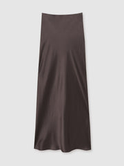 Reiss | Silk Slip Maxi Skirt in Mauve