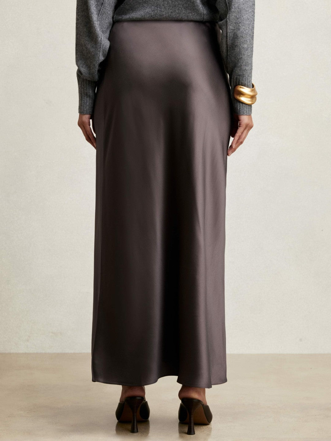 Reiss | Silk Slip Maxi Skirt in Mauve