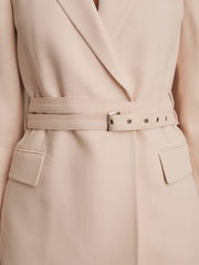 Reiss | Single-Breasted Belted Suit Jacket in Pink