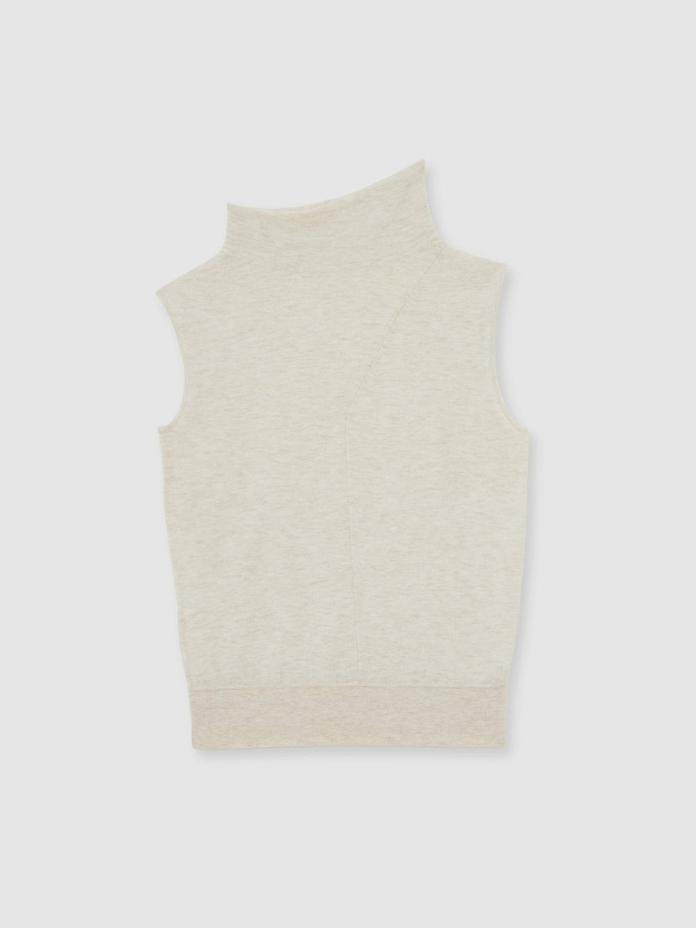 Reiss | Wool Slouched Sleeveless Top in Stone Neutral