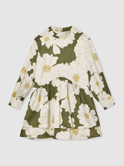 Reiss | 3-9 yrs Floral-Print Swing Dress in Green