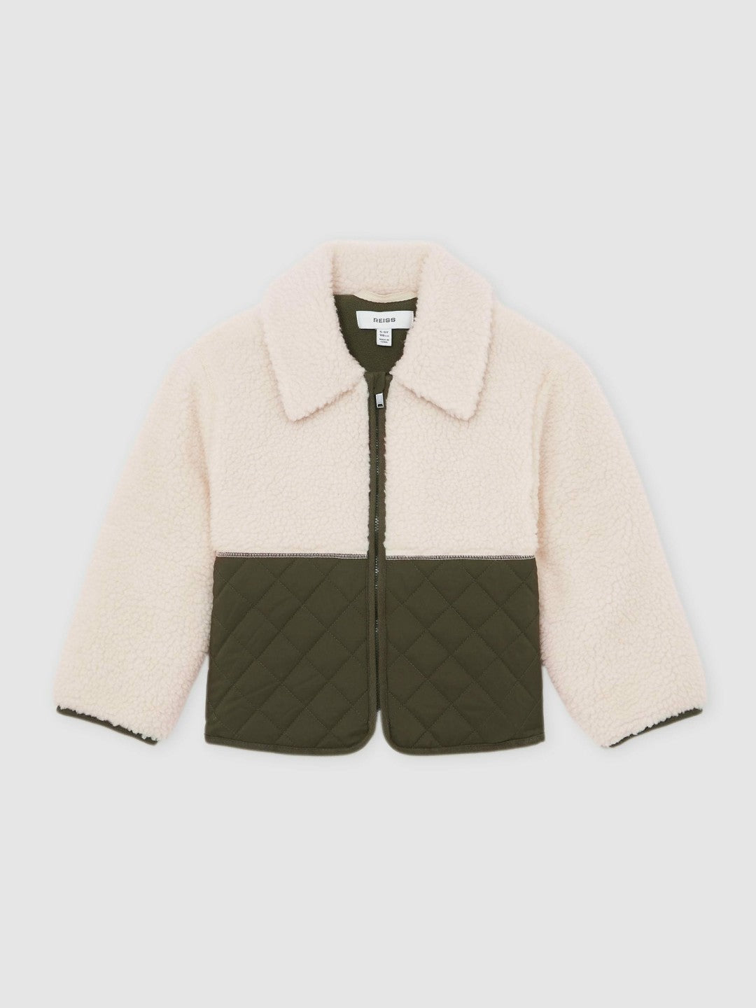 Reiss | 13-14 yrs Quilted Borg Jacket in Ecru