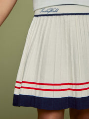 Reiss | 9-13 yrs SmileyWorld Tennis Skirt in Off White