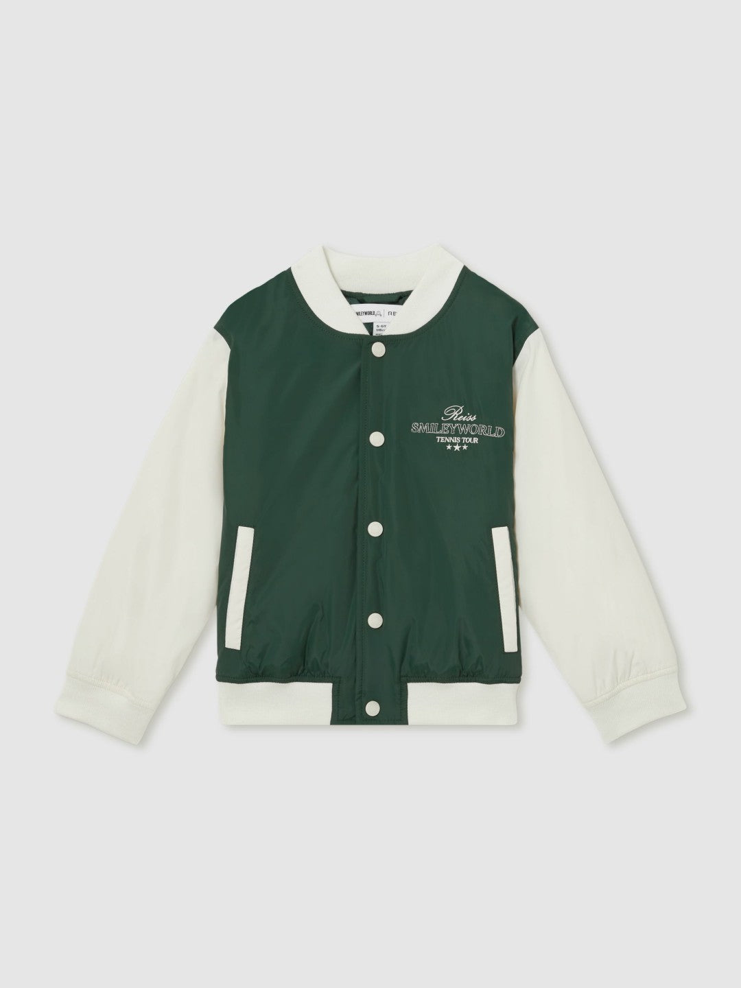 Reiss | 3-9 yrs SmileyWorld Bomber Jacket in Dark Green