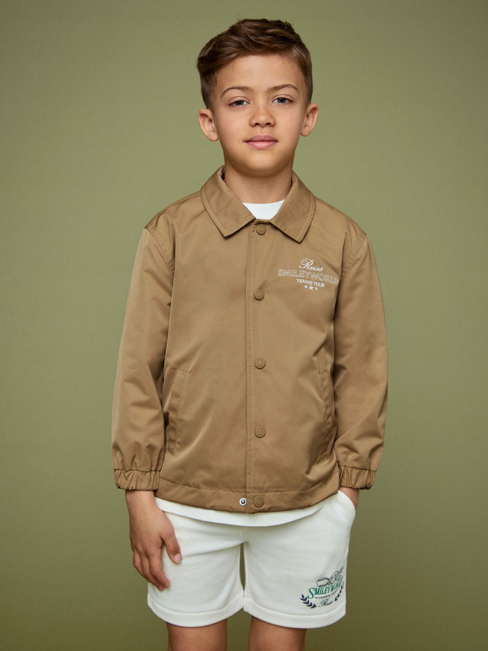 Reiss | 13-14 yrs SmileyWorld Harrington Jacket in Stone