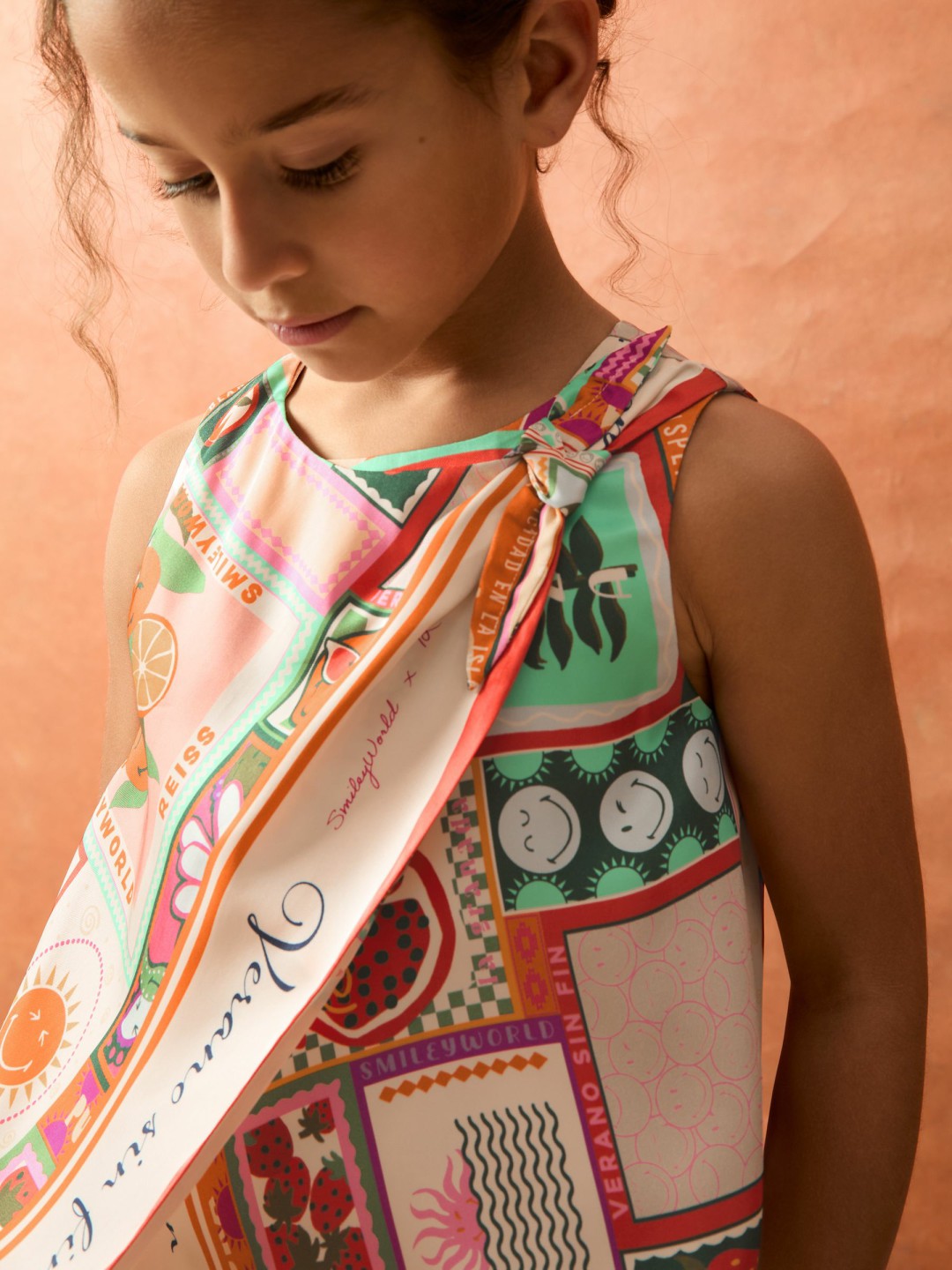 Reiss | 4-9 yrs SmileyWorld Motif Print Top in Multi