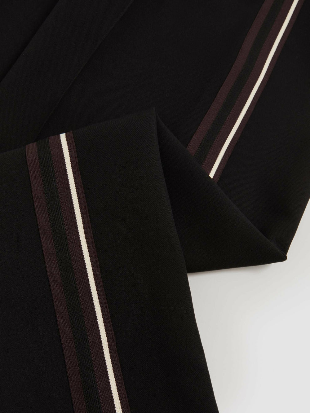 Reiss | Petite Side-Stripe Wide-Leg Trousers in Black