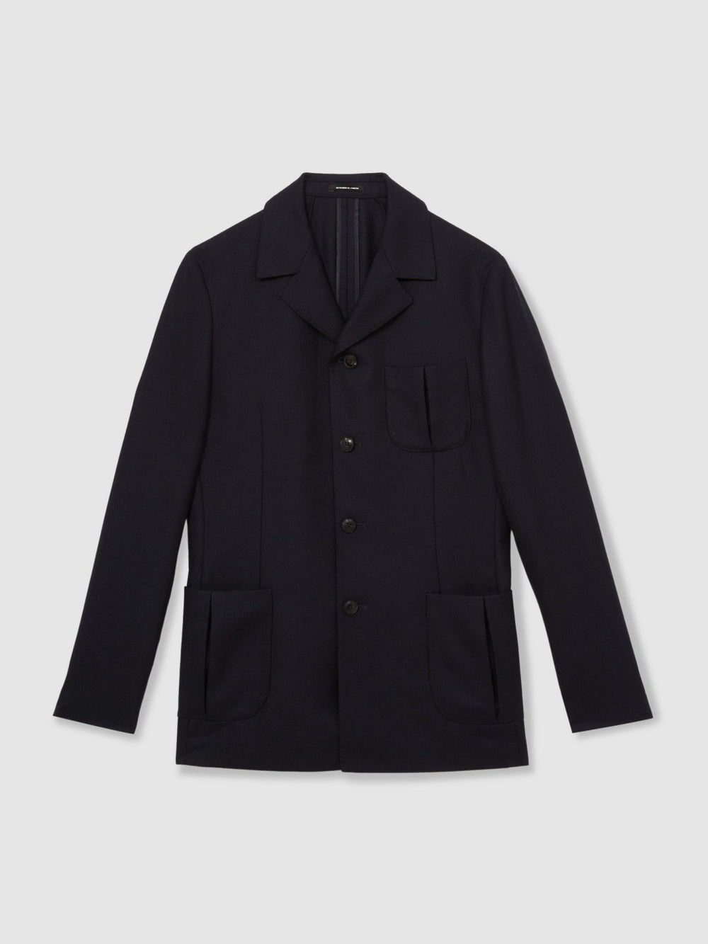 Reiss | Wool-Blend Single-Breasted Blazer Slim-Fit in Navy