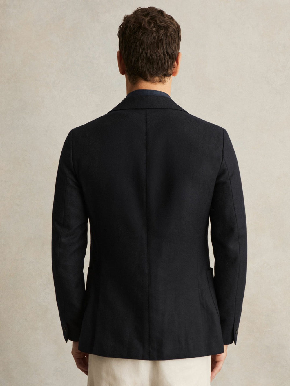 Reiss | Wool-Blend Single-Breasted Blazer Slim-Fit in Navy