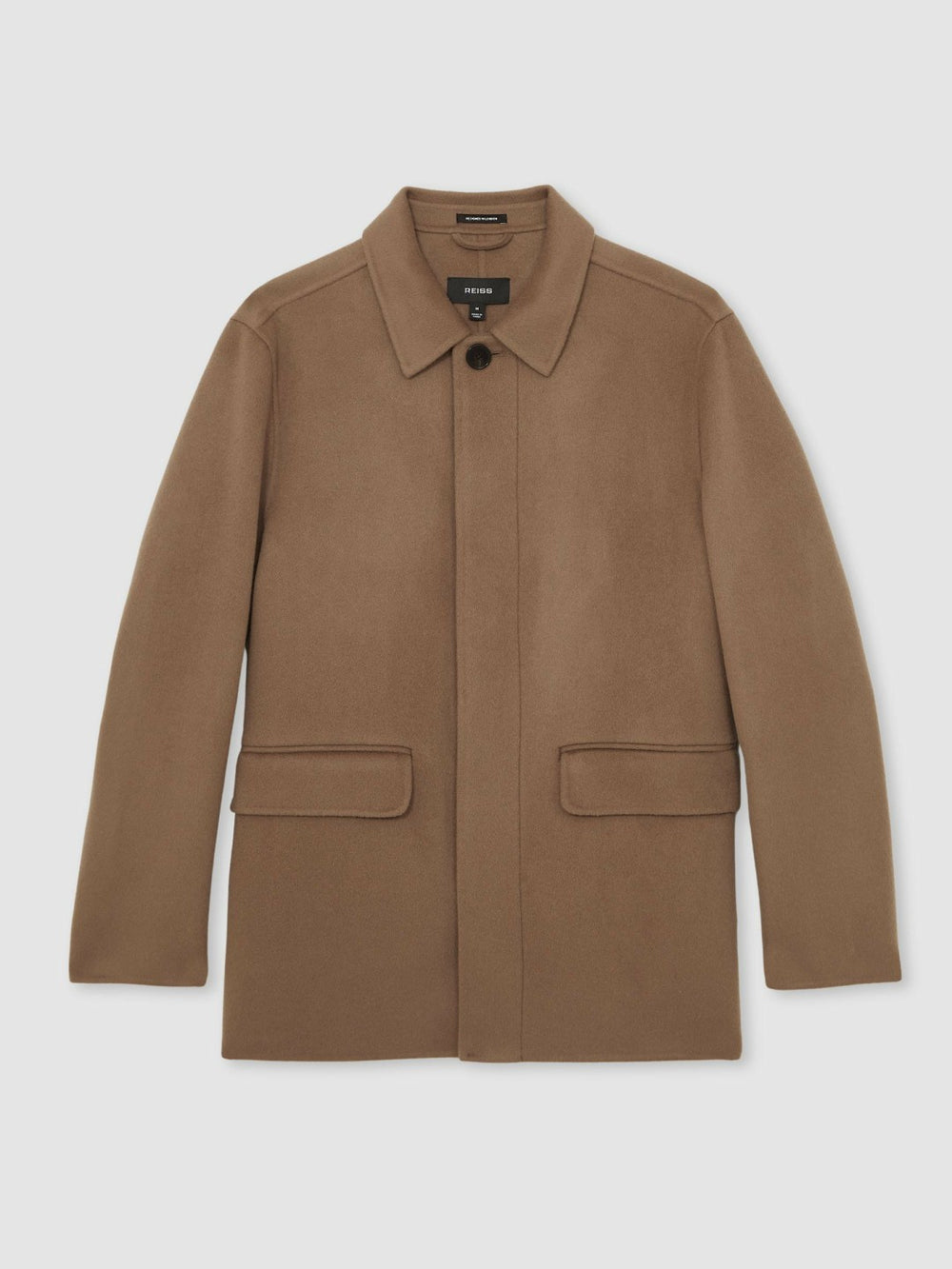 Reiss | Wool Blend Double Face Button Jacket in Brown