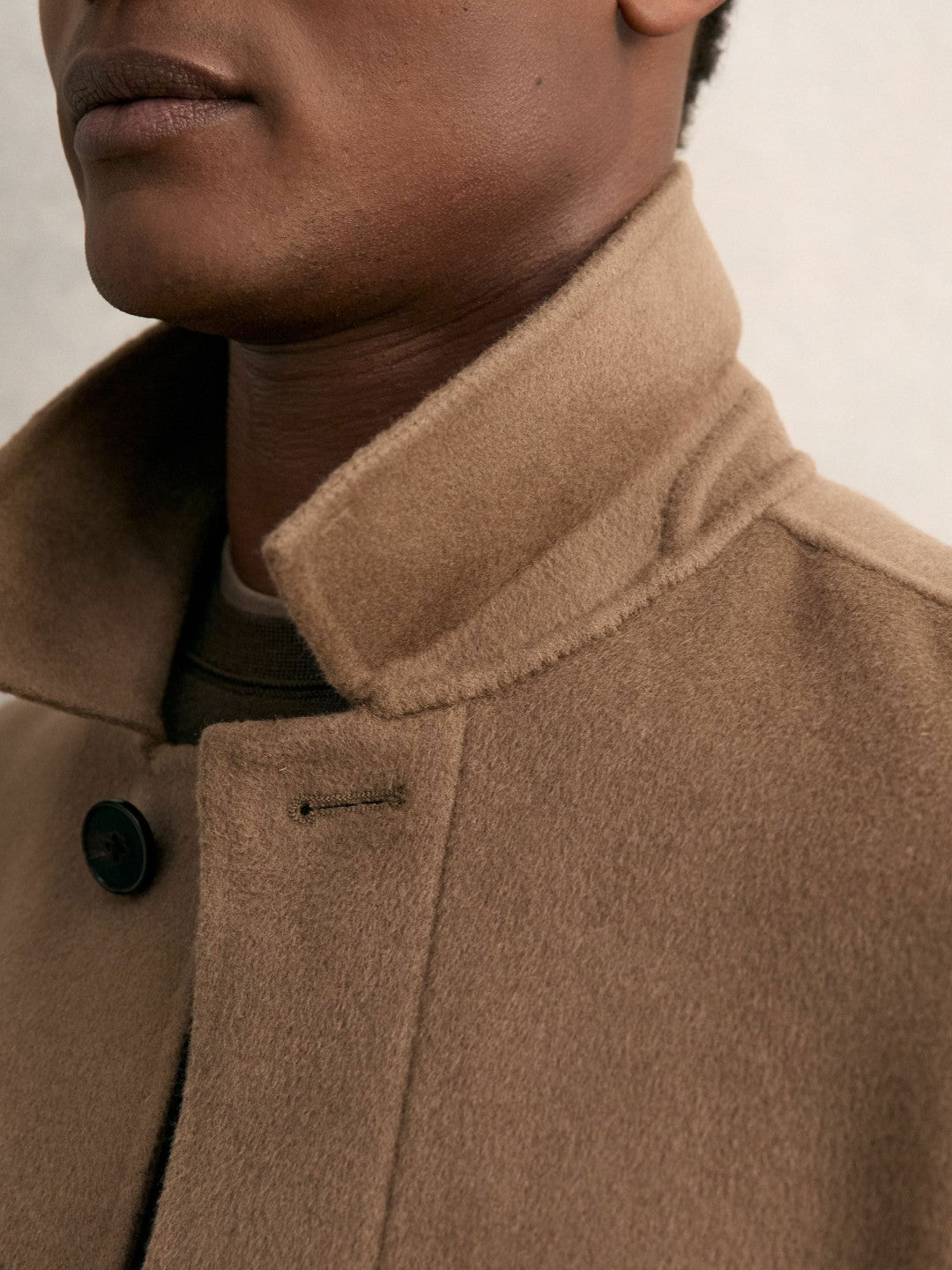 Reiss | Wool Blend Double Face Button Jacket in Brown