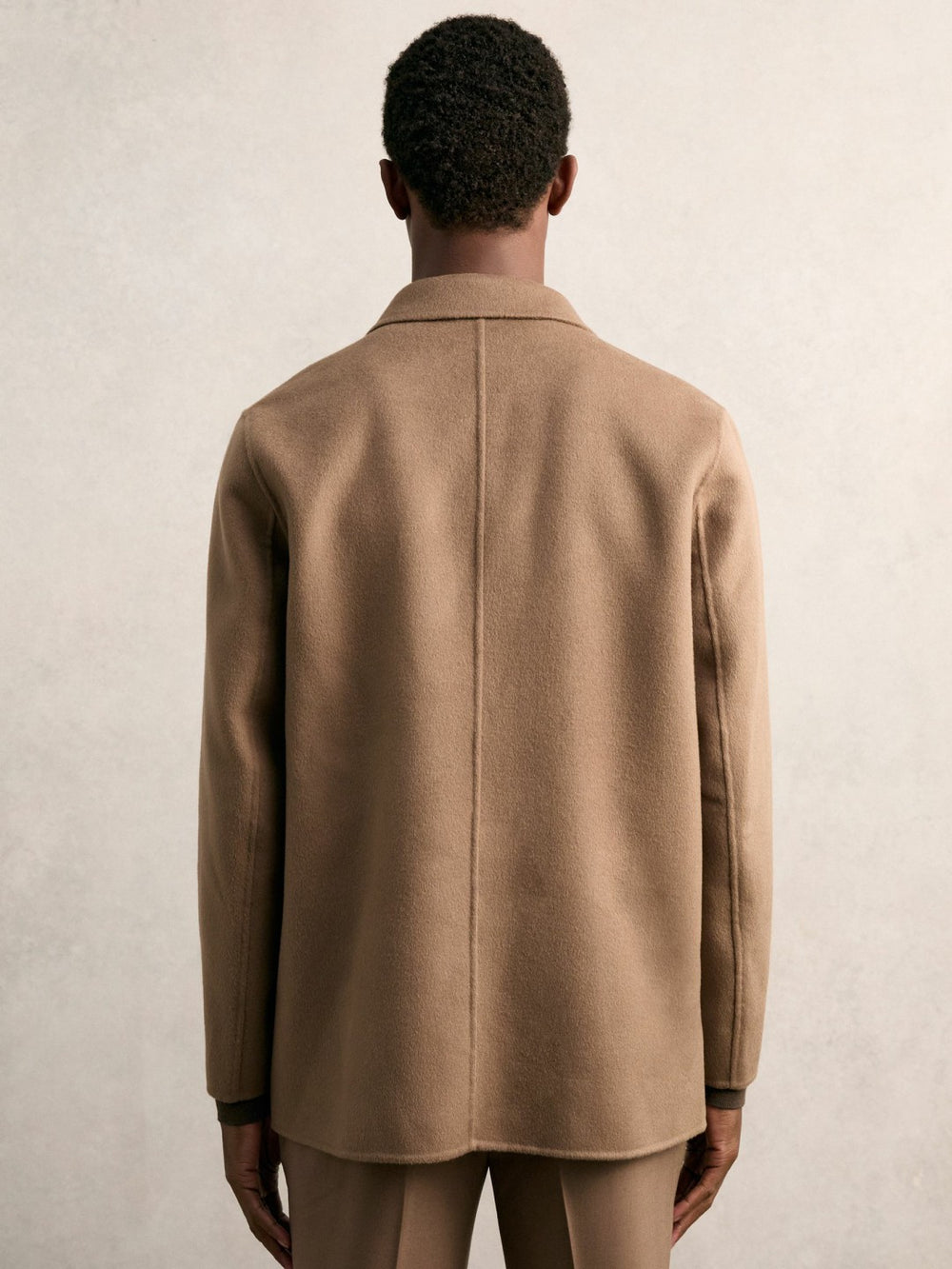 Reiss | Wool Blend Double Face Button Jacket in Brown