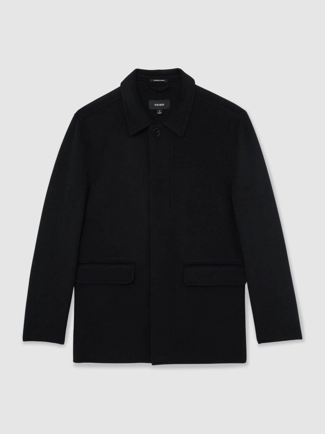 Reiss | Wool Blend Double Face Button Jacket in Navy