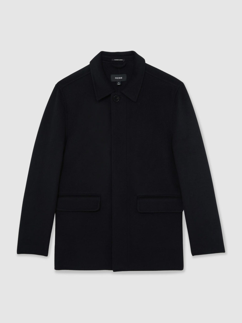 Reiss | Wool Blend Double Face Button Jacket in Navy